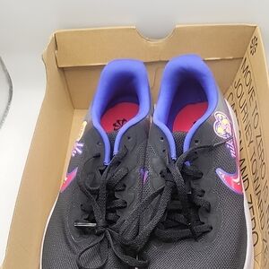 Nike Kids Black Purple Pink Sneakers